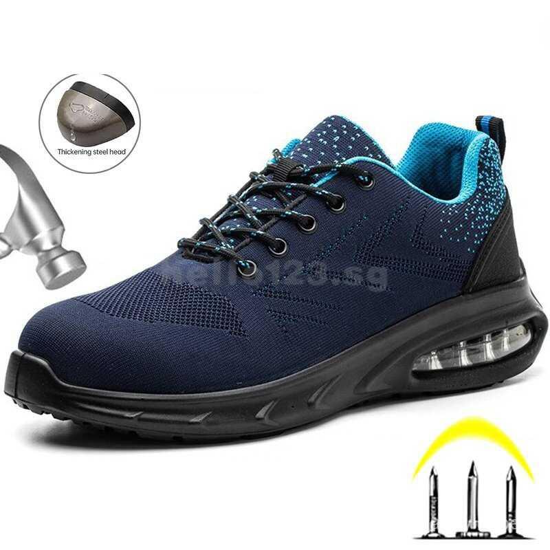 Product Introduction of Lightweight For Men Women Sneakers Air Cushion Steel Toe Work Shoes Breathable Anti Smash Safety Boots GL8I Closed Footwear Casual Trainers Runner Training Athletic Running Boy 3