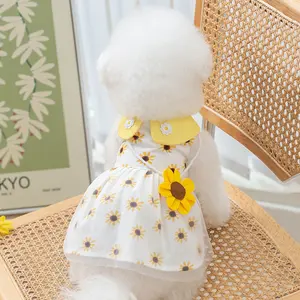PAWPOY - Dress Anjing dan Kucing / Dress Bunga Matahari