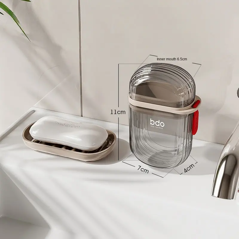 Hộp Đựng Xà Phòng, Thiết Kế Thoát Nước Đôi, Có Nắp Đậy, Kín Và Chống Rò Rỉ, Thích Hợp Sử Dụng Trong Phòng Tắm, Cầm Tay, Lý Tưởng Để Đi Du Lịch, Hộp Đựng Xà Phòng 2