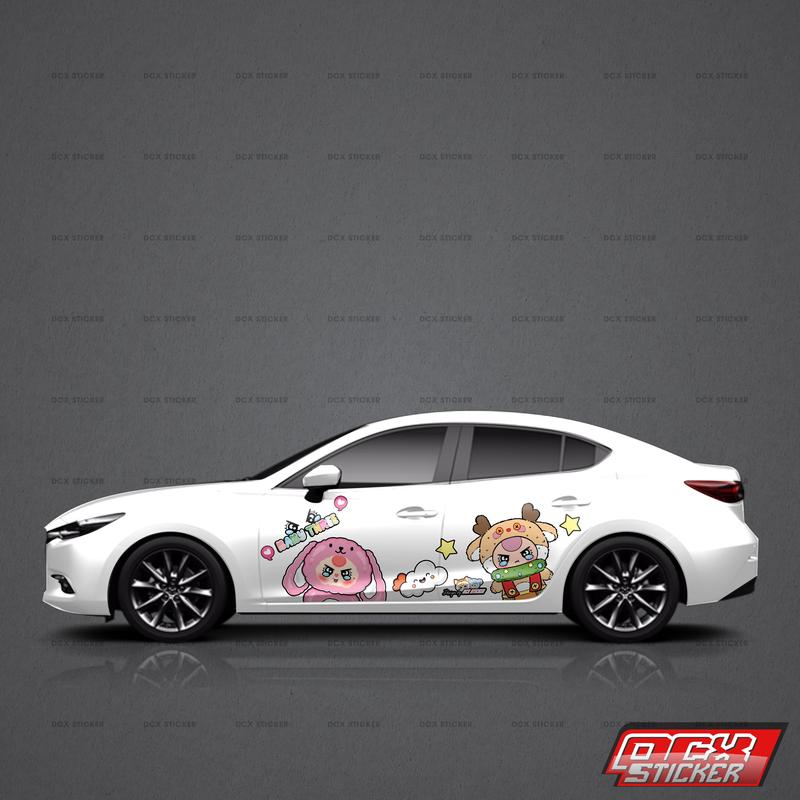 Tem Baby Three Dán Trang Trí Ô tô , Xe Tải , Xe Hơi | Tem Decal PVC 3 Lớp Không Thấm Nước , Không Phai Màu | Decal , Dán Xe