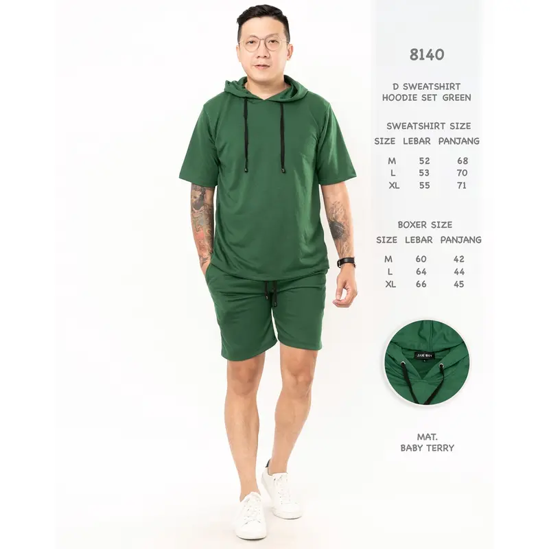 Jane Frey Clothing Hoodie Set Freypv 8140 Sweatshirt Hoodie Set M-XL Sweater Set Casual Sweatshirt Workout Pria Polos Katun sweater satu set celana 7