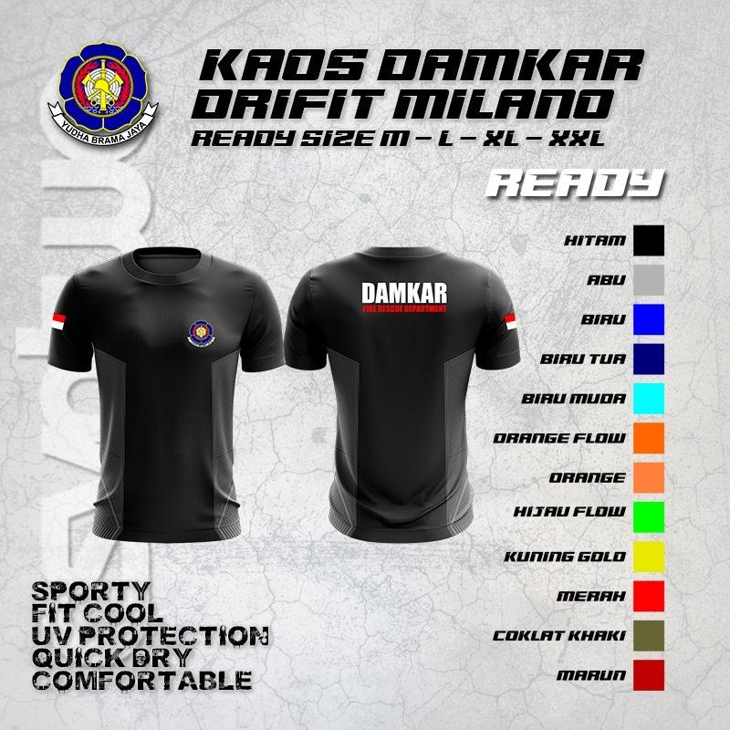 Kaos Damkar Dryfit / Kaos Damkar Bahan Dryfit milano Premium 1