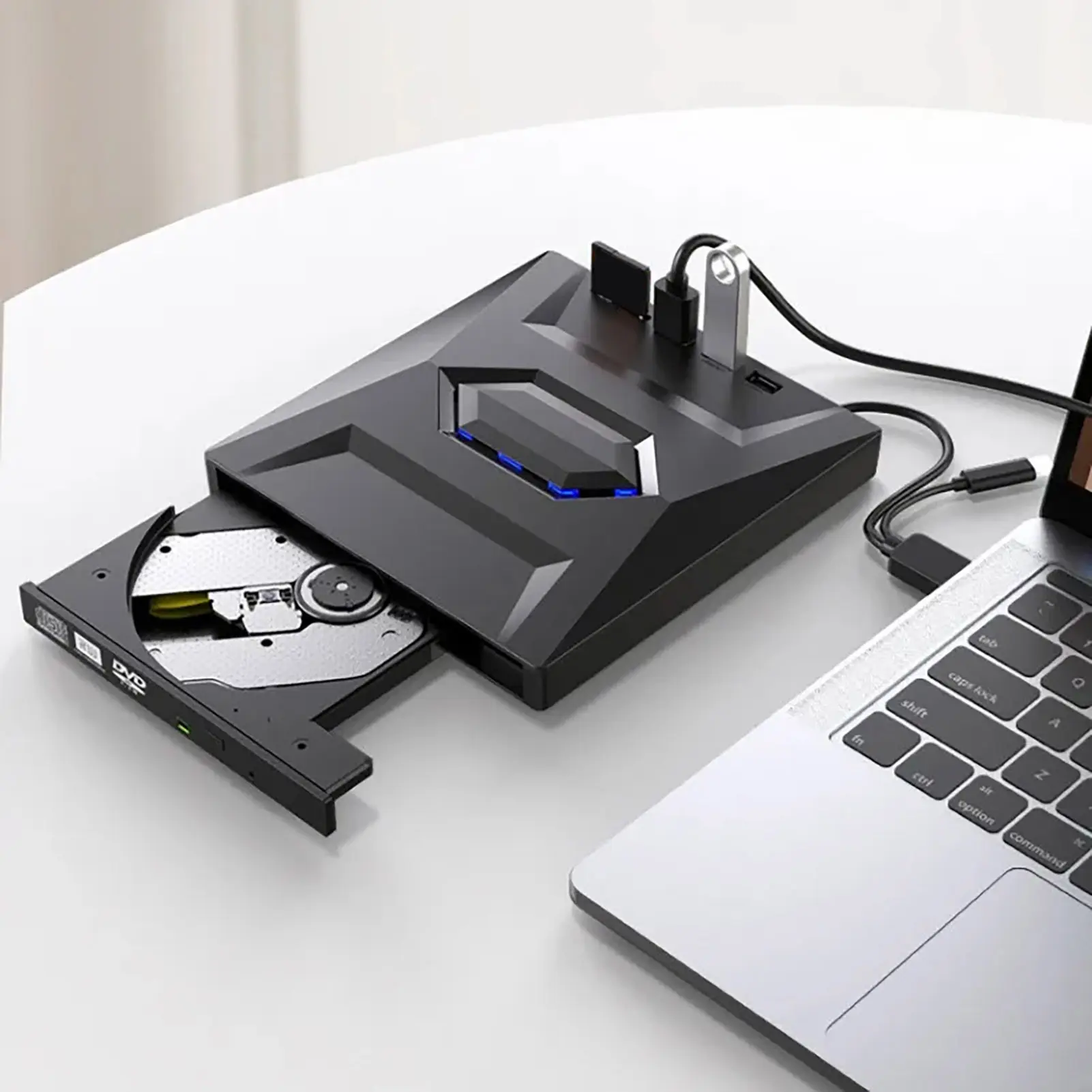 Ổ đĩa DVD bên ngoài cho máy tính xách tay, Kaenbaom, Cầm Tay, Tốc độ cao, Đọc và ghi, Type-C, USB 3.0, DVD RW, VCD, Đầu ghi đĩa nhỏ gọn, Đầu ghi, Phụ kiện máy tính