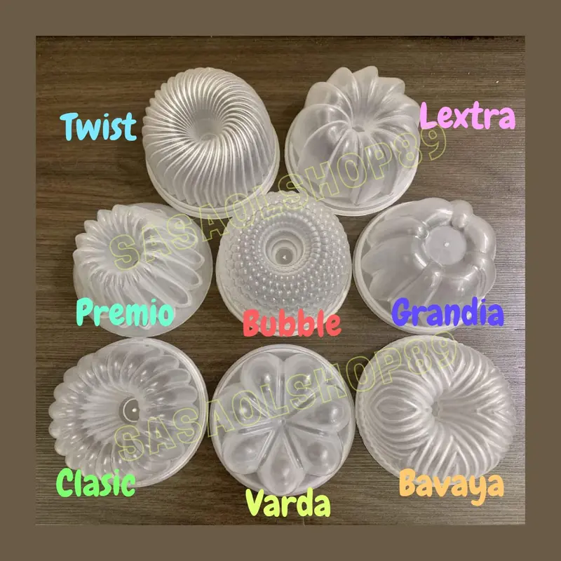 Cetakan Puding Mini plastik ( Dapat 8motif TERBARU) / lusinan Cetakan bolu mini Kitchenware 2