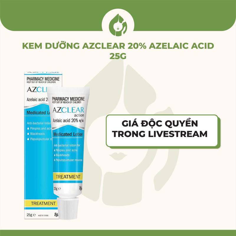 [GIÁ ĐỘC QUYỀN TRONG LIVESTREAM] Kem dưỡng Azclear 20% Azelaic acid 25gr