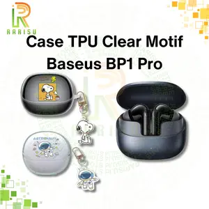 Case Kompatibel Untuk Baseus BP1 Pro  TPU Motif Casing Cover Silicone Protective Tws + Carabiner Rarisuid