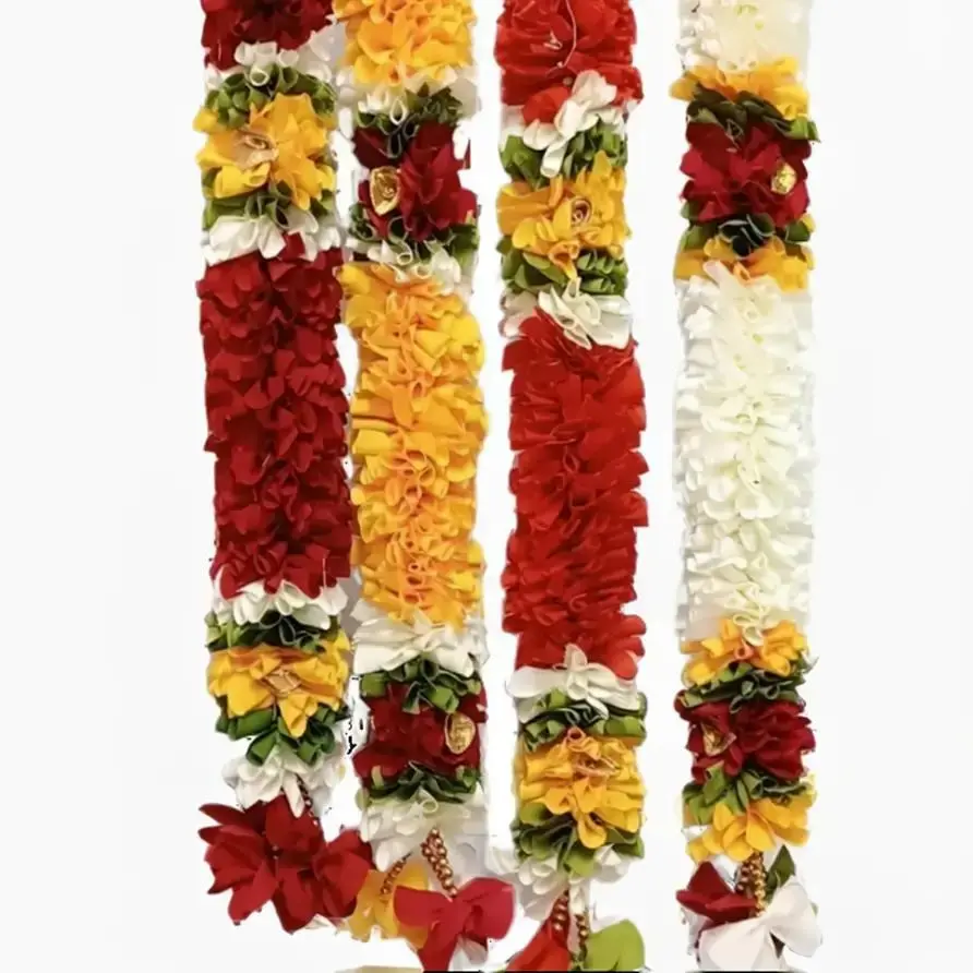 พวงมาลัยดอกไม้มาลาไหว้ครูจากอินเดีย 50CM ,1,1.5,2 เมตร Colorful Decoration