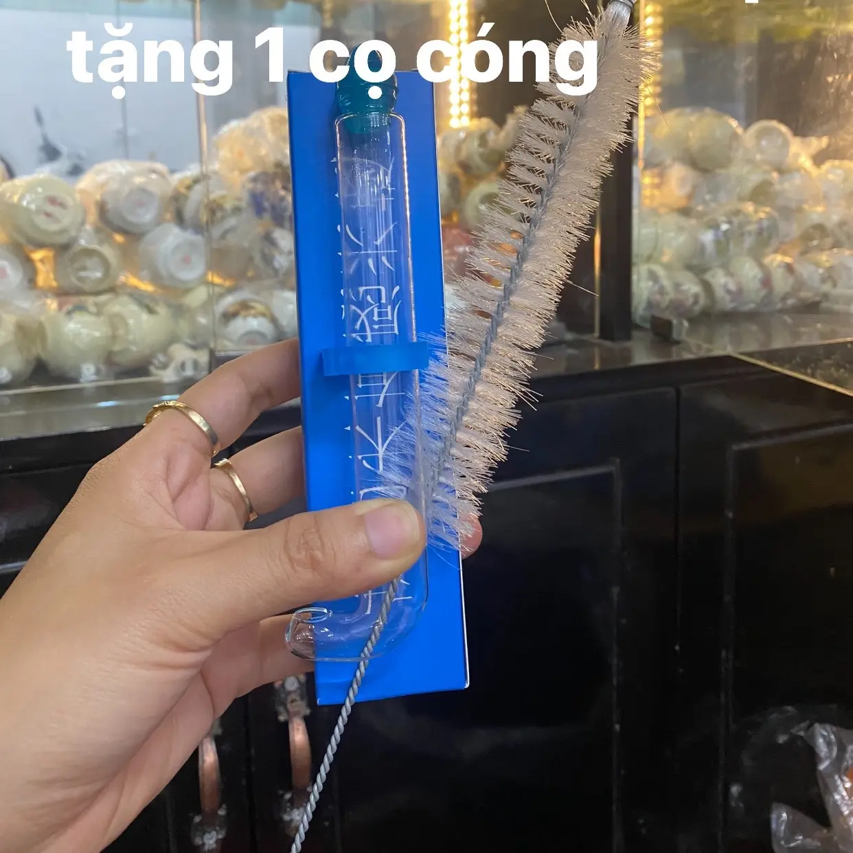 Combo 10 hút thuỷ tinh tặng 1 cọ cóng  mào a