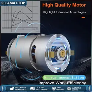 RS550 Motor Dinamo DC 12V 16,8V 21V 25V 9 Gigi 12Gigi Motor RS-550 High speed Pengganti Bor Baterai Cordless / Rs550 DC 21V Motor/Motor High speed Pengganti Bor Baterai Cordless/Rs550 Dinamo Motor