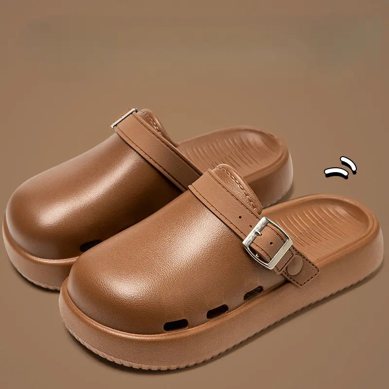 Selipar Luar, Birkenstock, Untuk Lelaki dan Wanita, Selipar Eva, Gaya Liar Bergaya, Tapak Tebal, Selesa, Kasut Pantai, Sandal, Selipar Kaki Tertutup, dengan Jurang Bernafas, Serba guna, Sesuai untuk Lelaki dan Wanita, Selipar