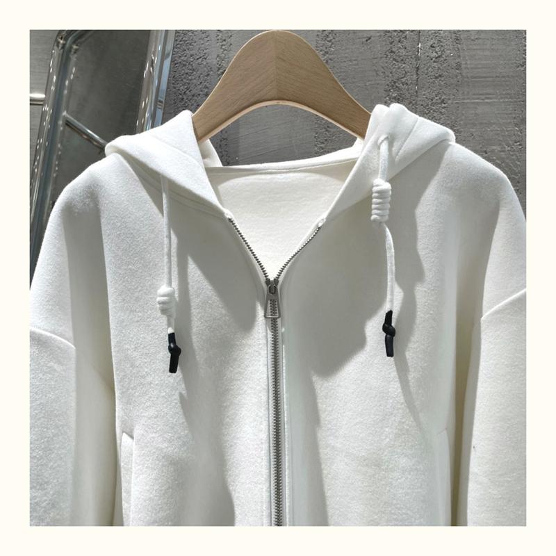 Product Introduction of Short Hoodie Women's Thin Fish Scale Zipper Hooded Jacket 2