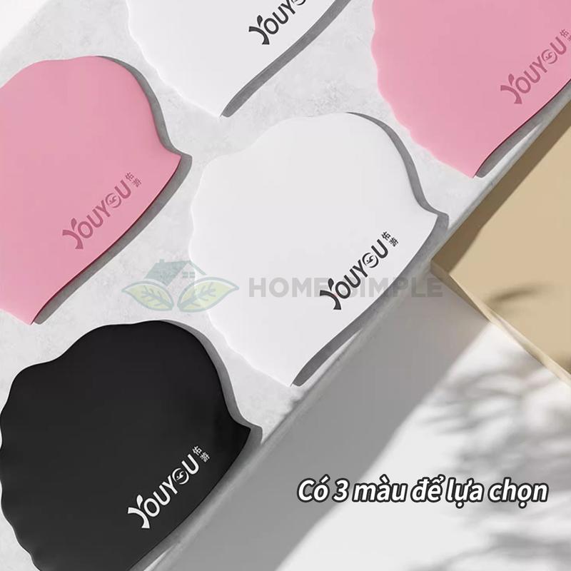 [Gửi hàng từ việt nam]Mũ Bơi Mũ Bơi Mũ Silicon Nam Nữ Người Lớn Ngăn Ướt Tóc Mũ Bơi Che Tai 6