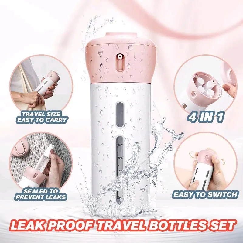 smart travel bottle set 4in1 toiletries dispenser soap kit 4 in 1 botol refill sabun shampoo lotion Medan meriah meriahshoppe 2