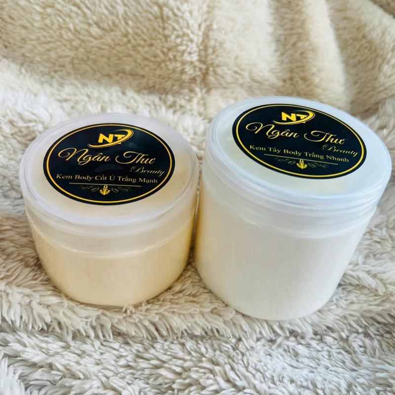 Combo Kem Body (250g Kem Tẩy Và 150g Kem Ủ) Dưỡng Trắng Nhanh Hỗ Trợ Dưỡng Da Body TH Ngân Thư Beauty