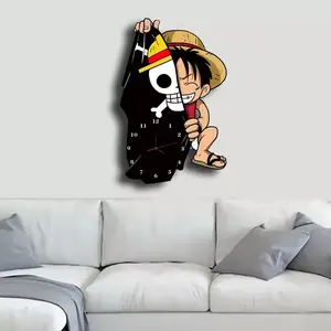 Jam Dinding Pola Unik Design Onepiece Special Edition Free Vintage Box + Baterai zelashop20