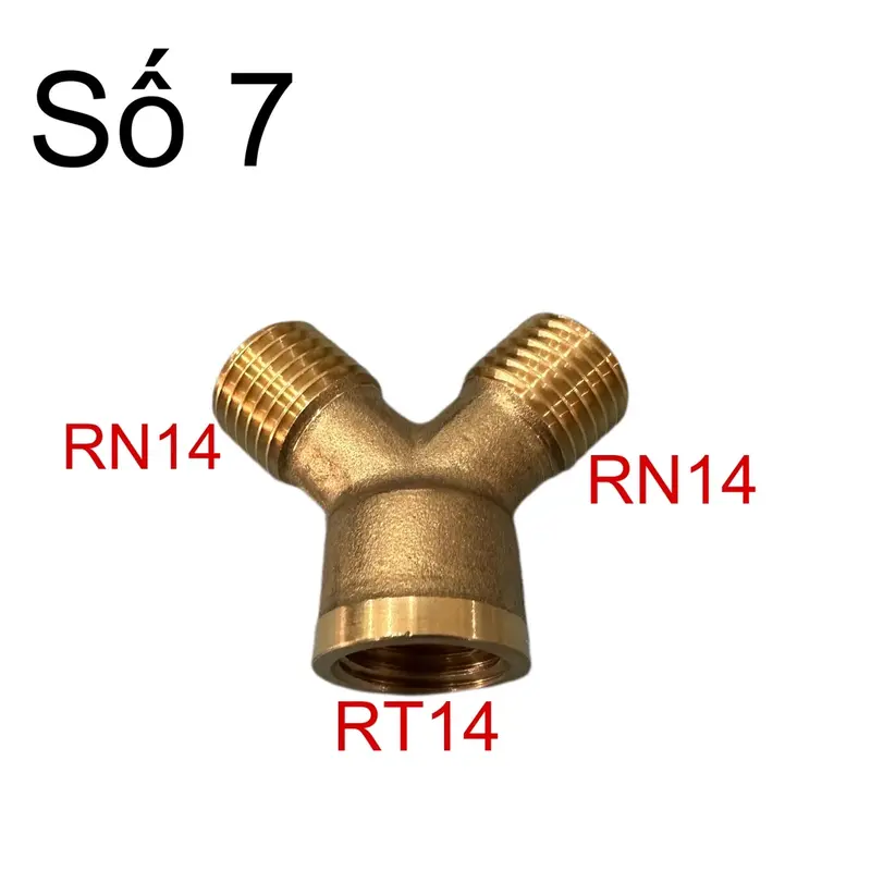 Khớp Chia Chữ Y Ren Trong 14mm Ra 2 Ren Ngoài 14mm (Số 7) 0