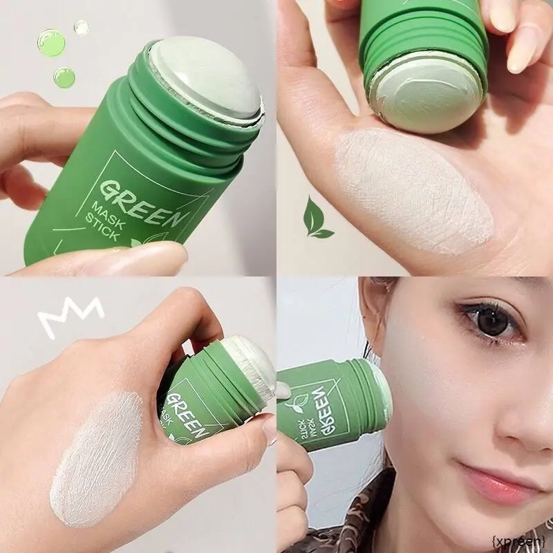 Green Tea Mask stick remove blackheads delicate pore mask balance oil Beauty Skin skincare Moisturizing Mask 40g