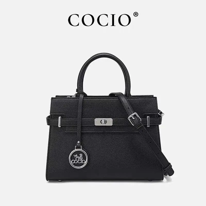 CC079-Túi Xách Nữ COCIO  Dáng Hộp Cứng Cáp Tạo Cảm Giác Gọn Gàng Và Chuyên Nghiệp. Túi Xách Công Sở Dễ Phối Đồ. Bag Da