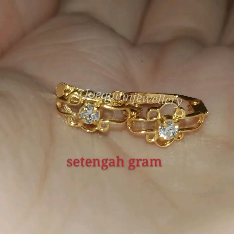 anting jepit setengah gram kadar rendah