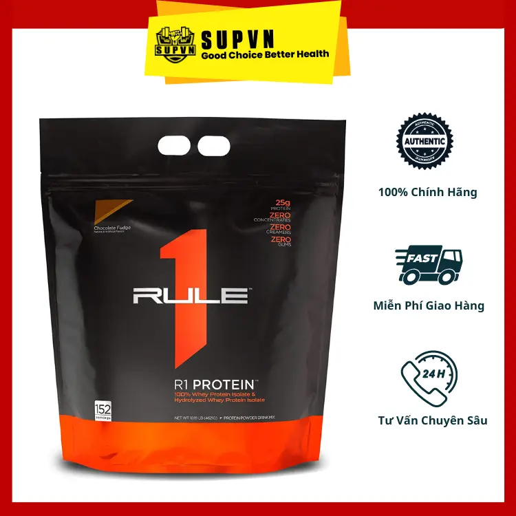 Thực Phẩm Bổ Sung Rule 1 Isolate 10Lbs(4.5kg) Hỗ trợ Tăng Cơ