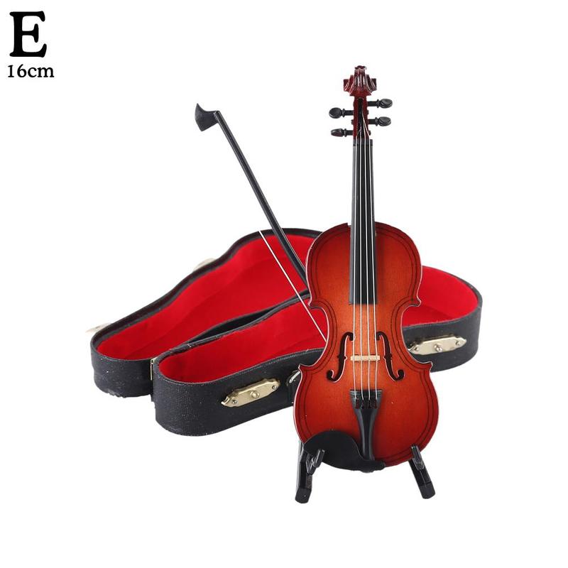 Product Introduction of Handmade Violin Model Decoration Collection Model Gifts With Stand Miniature Musical C7N1 38