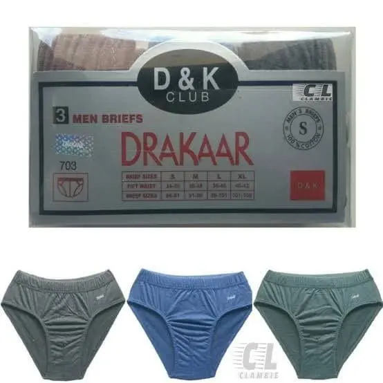 3Pcs Sempak Laki Celana Dalam Pria DRAKAAR Celana dalam pria 3 PCS - CD drakar - Celana Pria - III N3/Q3 | CD D&K Dewasa 5
