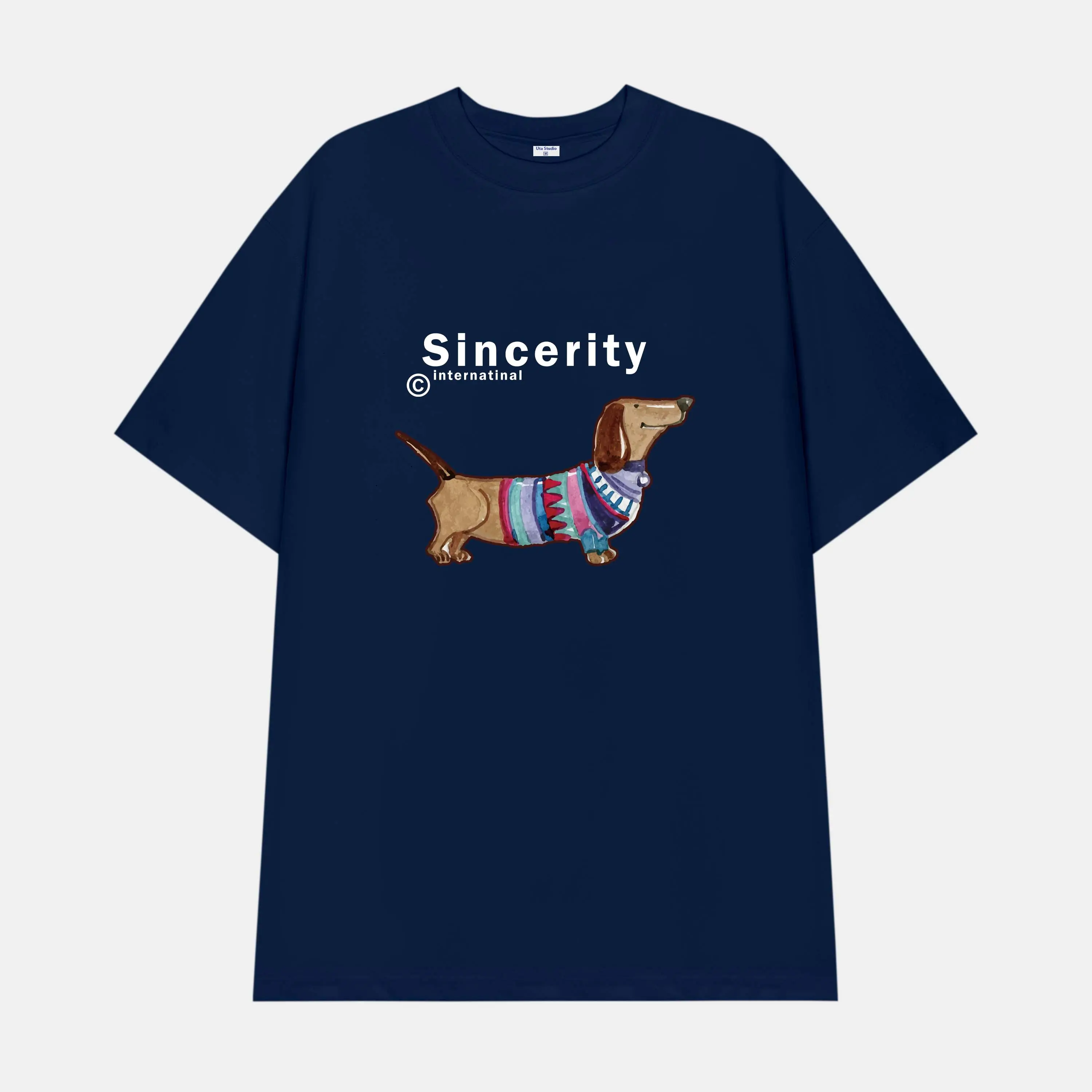 Áo Thun Local brand Uta Anime/Xúc Xích Dog Limited Cotton Cổ tròn Menswear Nam