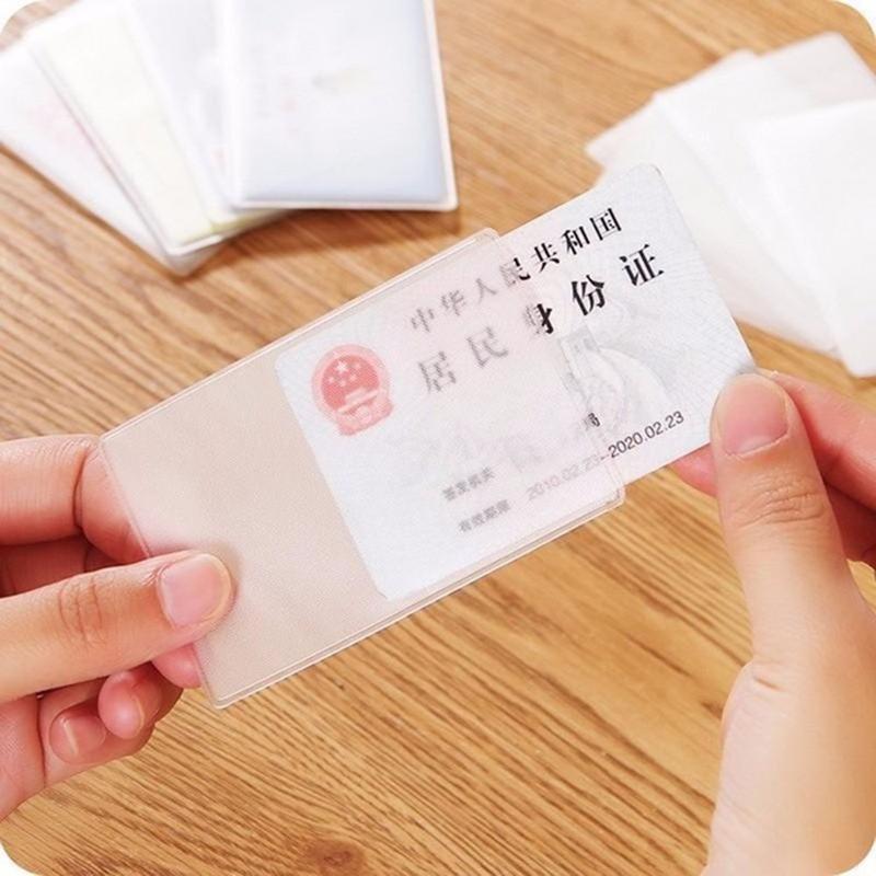 Product Introduction of Casual Transparent Waterproof Protect Credit Cards Anti-magnetic Bank ID Card Sleeve Card Cover Card Case ID Card Holder 10