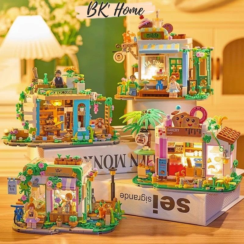 (Tặng đèn) Balody đồ chơi lắp ráp toy xếp hình mô hình ngôi nhà Annie dễ thương kèm đèn led trong nhà Tháo Lắp Bộ Lắp Ráp