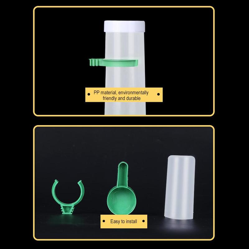 Product Introduction of Plastic Pigeon Parrot Birds Feeder Water Drinker Cup Double Cups Auto Pet Drinking Clear A0B1 47