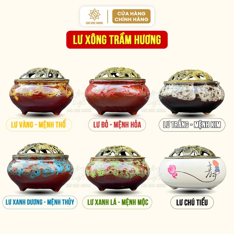 Lư sứ đốt trầm Sơn Mộc Hương Dầu Thơm Phòng