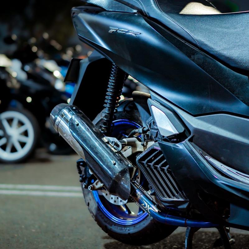 Knalpot SR1 Fullsystem Pcx 150/160 Adv15/160 Nmax old/new Aerox old/new Vario 125/150 old atau new led Karbon Motor Racing 8