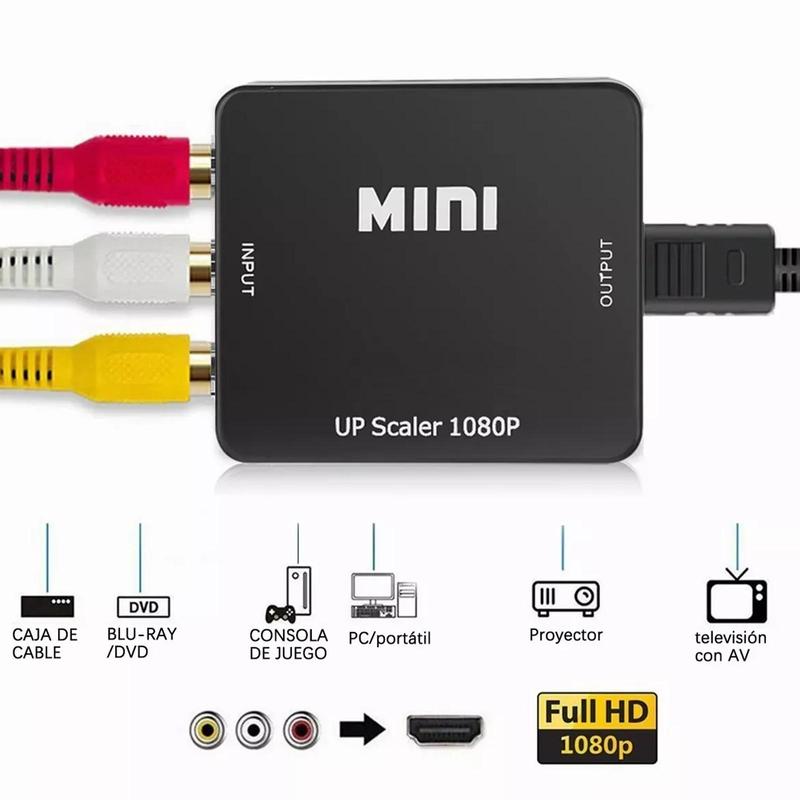 Product Introduction of Bộ chuyển đổi AV sang HDMI, 1 bộ, Hỗ trợ đầu ra độ nét cao 1080p hoặc 720p, Không cần cài đặt trình điều khiển, Cầm Tay, linh hoạt, cắm và chạy Phụ Kiện 100