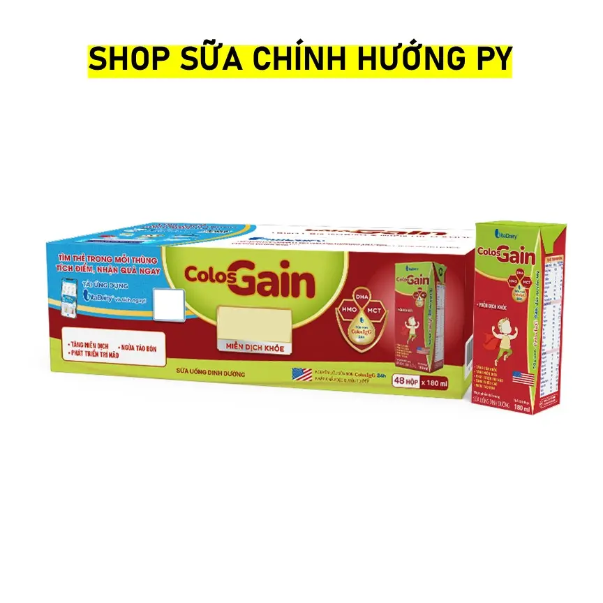 Thùng 48 hộp 110ml-Sữa Pha Sẵn Vitadairy Colos Gain Với Công Thức Dinh Dưỡng Tối Ưu