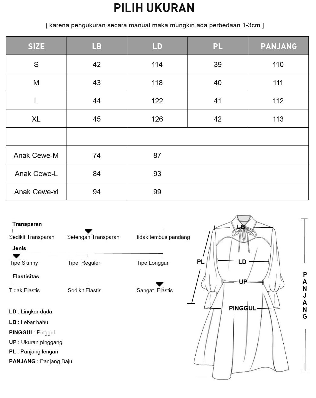 PO30 CHICMORE Gaun kemeja lengan tiga perempat dengan warna polos dan rok midi