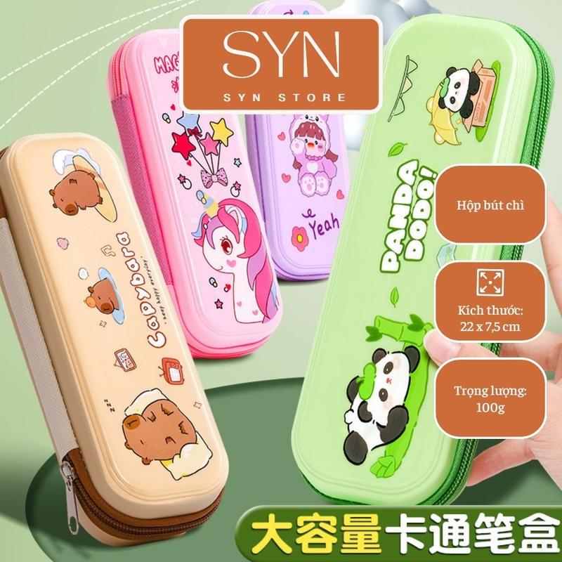  Hộp bút cho học sinh - Túi dựng bút 2D - quà tặng học sinh - Hộp đựng bút chì dễ thương cho bé trai bé gái SYN STORE 