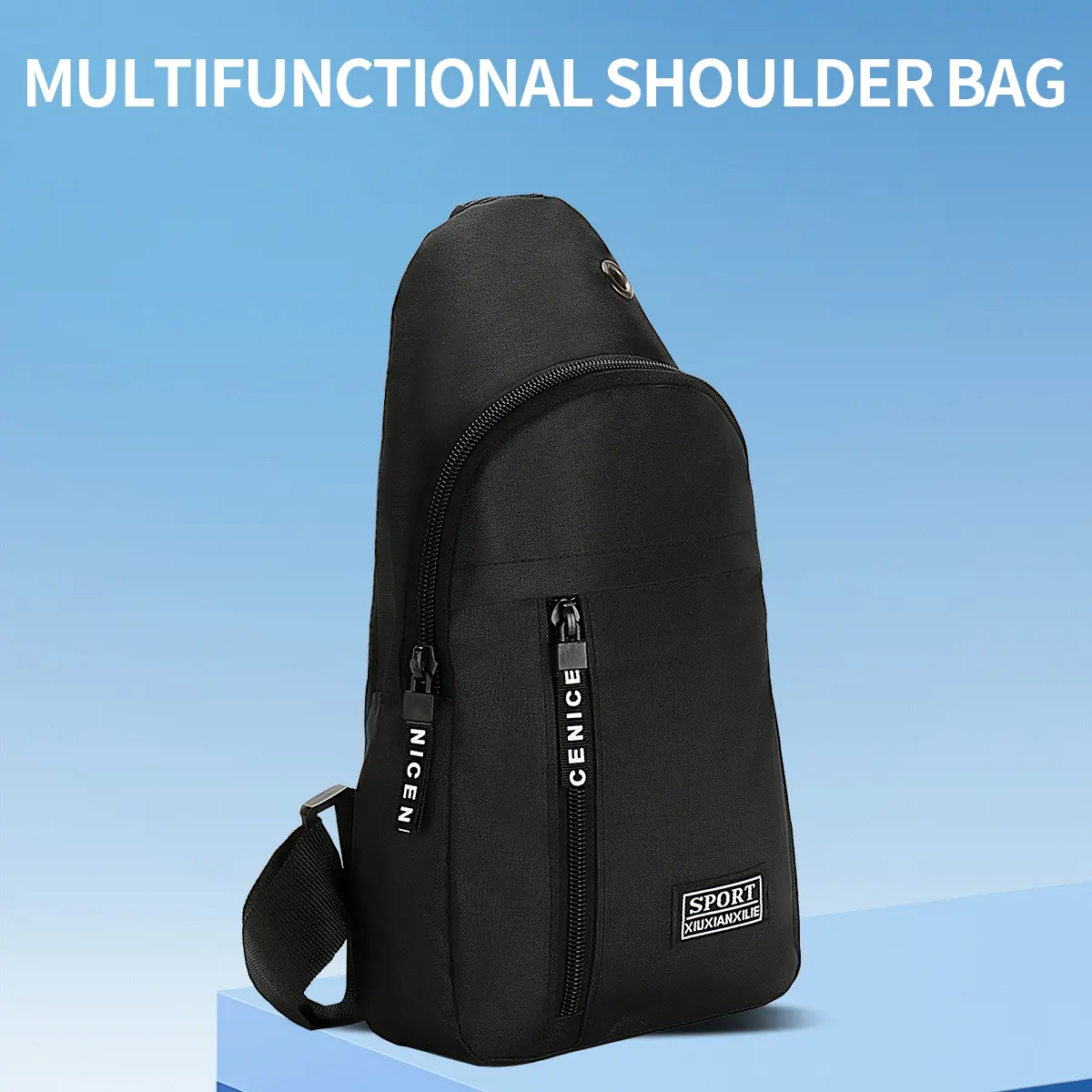 2025 new multifunctional one-shoulder waist bag men's business messenger bag chest bag casual and lightweight