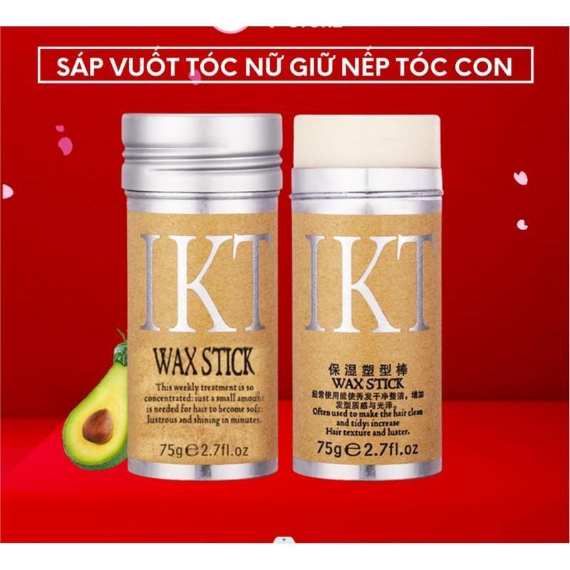 Sáp vuốt tóc Nữ IKT Wax Stick 75g dạng thỏi giữ nếp tóc con keo tạo kiểu tóc nữ tóc trẻ em mềm và dưỡng ẩm