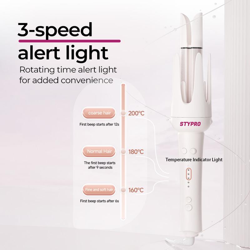 STYPRO Multi In One Automatic Curling Iron Pink 25mm+32mm + Professional Hair Care Comb | Catokan Keriting Otomatis Hair Styler Curly | Sisir Tanduk Sisir Rambut Keriting ST-40014002 3