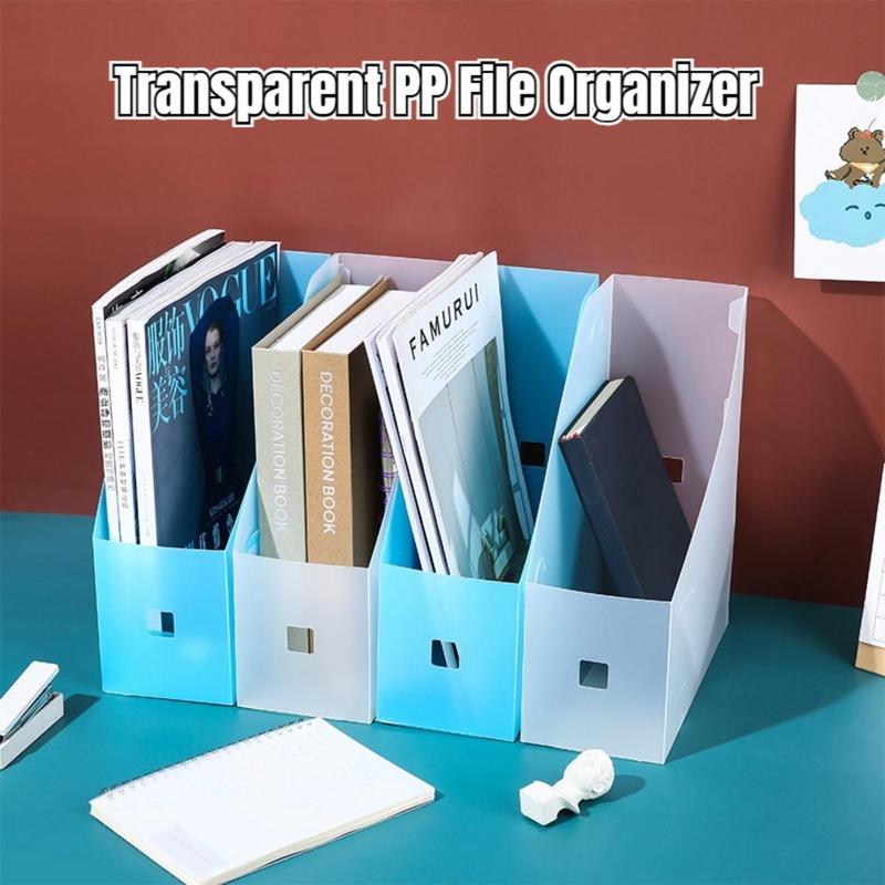 Transparent File Box Composable Desktop Storage Box PP Document ...