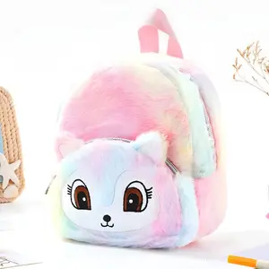 Tas Ransel Sekolah Anak Karakter Unicorn Tas Ransel Bulu Perempuan BunnyGirl Kawaii Fashion