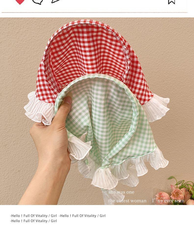 Product Introduction of Băng Đô Kẻ Sọc, Dành Cho Trẻ Em, Không Trơn Trượt, Phong Cách Đồng Quê, Với Trang Trí Ren, Khăn Quàng Tam Giác, Thích Hợp Cho Bé Gái Và Bé, Kẹp Tóc Băng Đô 7