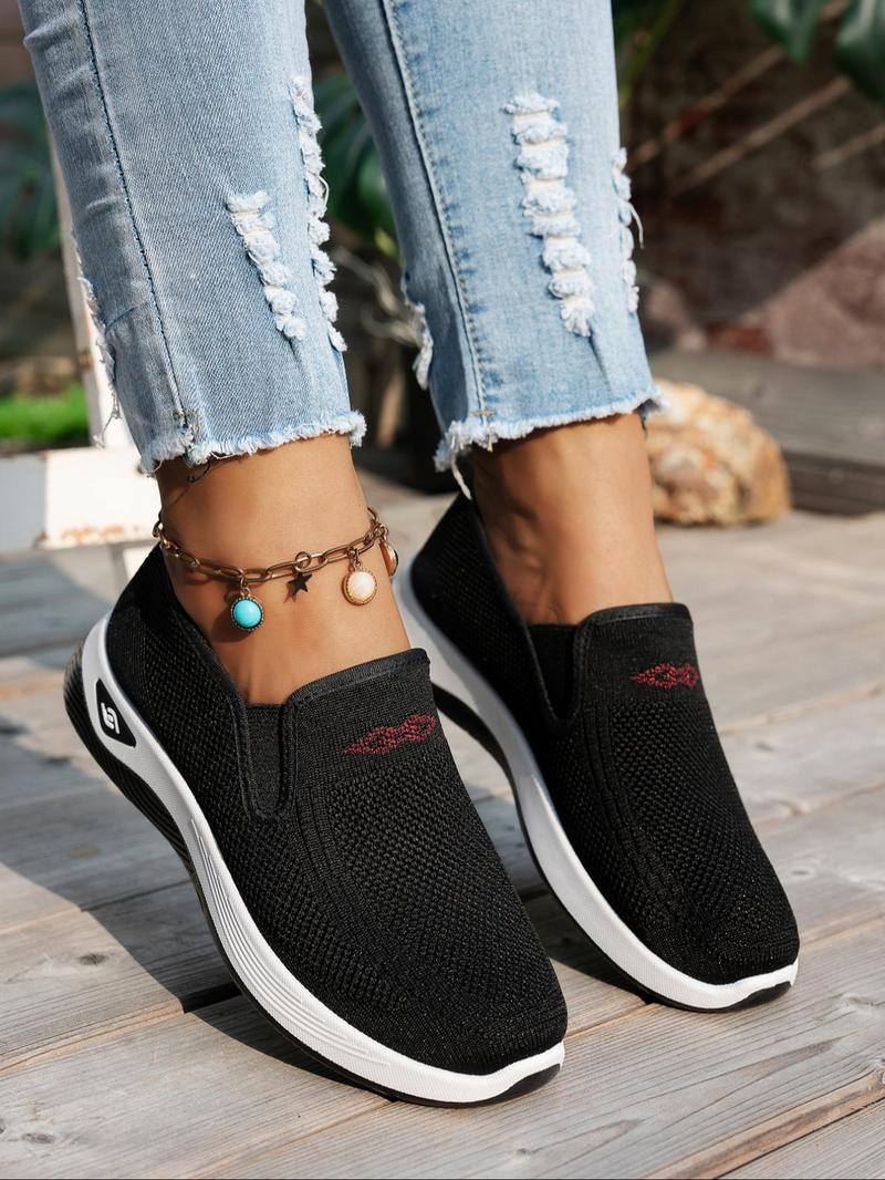 Product Introduction of Women's Mesh Breathable Lightweight Slip on Shoes, Casual Comfortable Low Top Shoes, All-match Commuter Shoes for Work & Daily Wear 16