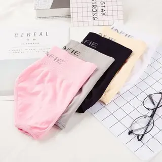 Misso Kode CD035 Celana Dalam Wanita Waist  Underware Premium Spandex Motif Polos High Boxer Hitam Pendek Dewasa Korset Cewek 2