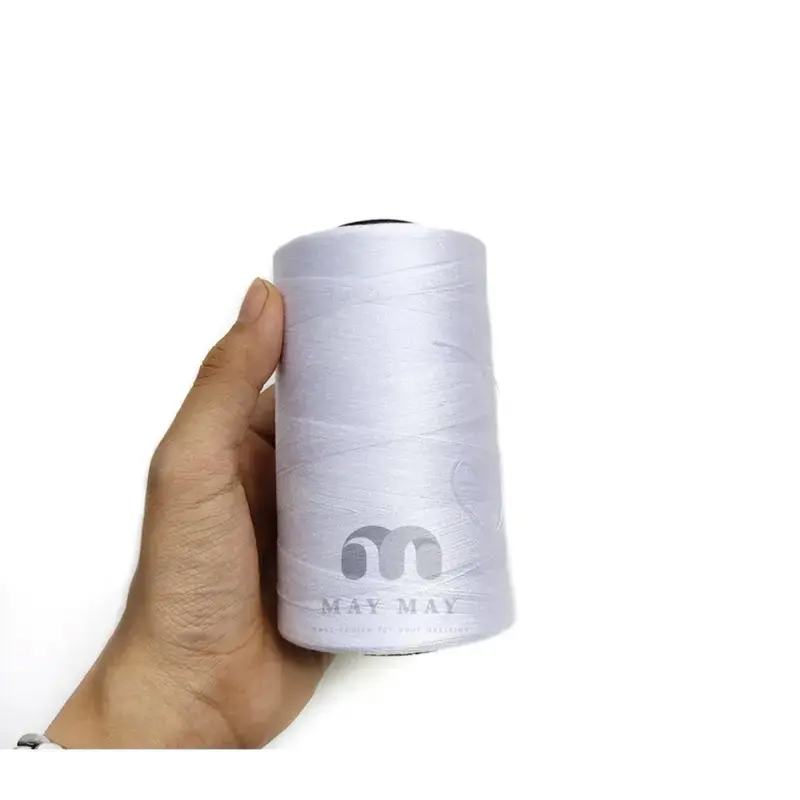 Chỉ may gitai loại tốt cuộn nguyên 5000m 3 màu trắng đen kem 1