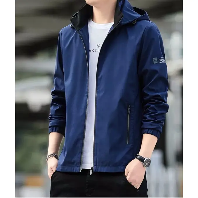 Jaket Pria Bahan Polyester Watterprof Seperti Daun Talas AQUATECH PREMIUM