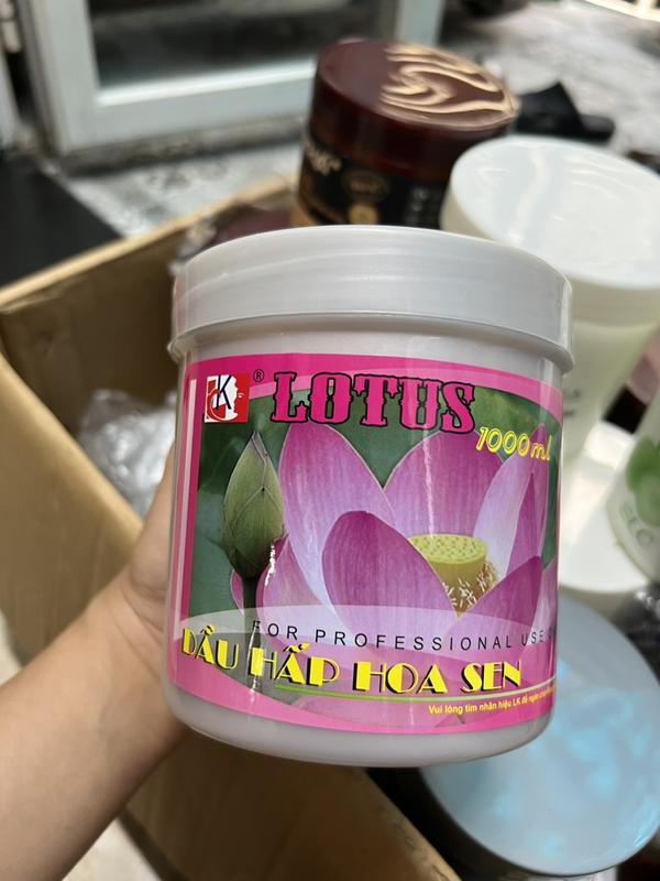 Kem xả tóc hấp dầu HOA SEN LOTUS 500ml  phục hồi hư tổn tóc chẻ ngọn dầu ủ tóc mềm mượt tóc thơm dịu nhẹ