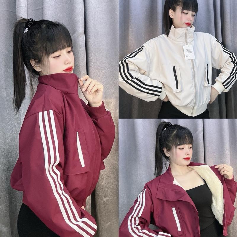 Áo Khoác Gió Nữ Lót Lông Chống Nước Dáng Ngắn Lửng Đẹp Freesize Dưới 58kg