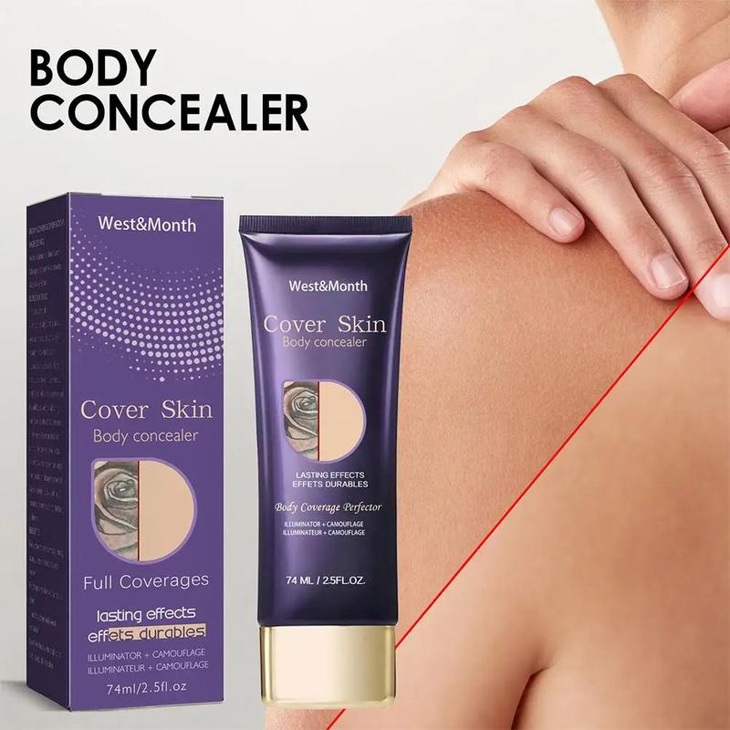 Product Introduction of 74ml Natural Tattoo Concealer Long Lasting Waterproof Tattoo Scars Cover Cream Body Coverage Makeup Foundation Cream For Women 8