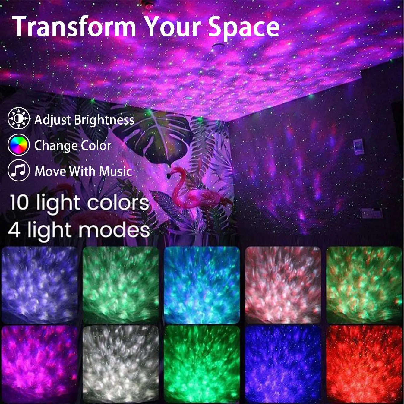 Starry Sky Effect Night Light (1 Piece), Multiple Light Mode LED Light ...
